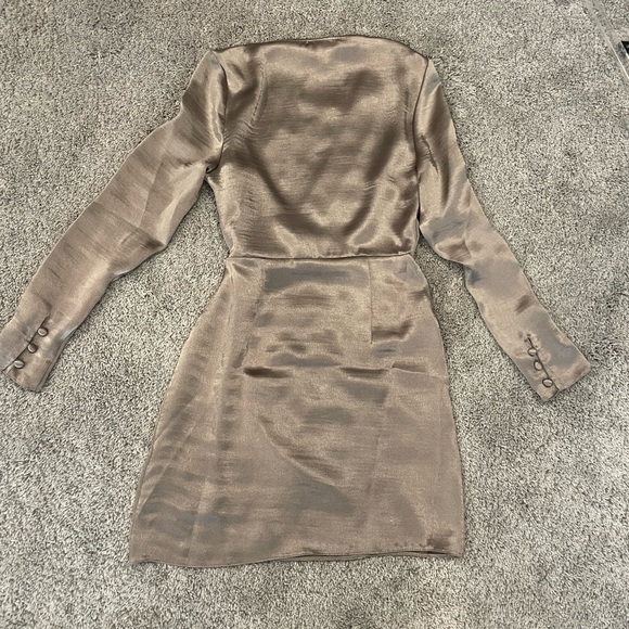 Satin mini wrap dress - Picture 3 of 8